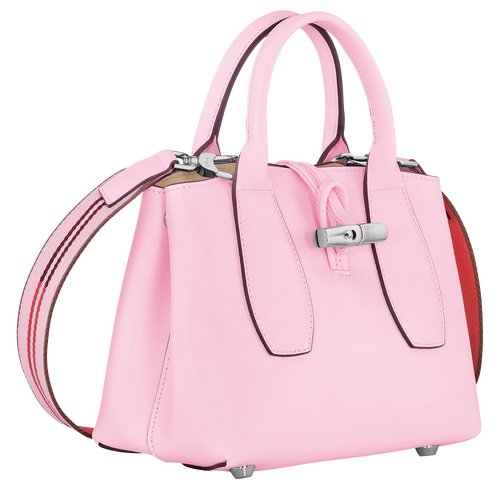 Longchamp 'Small Roseau Leather Crossbody Bag, Pink: Handbags