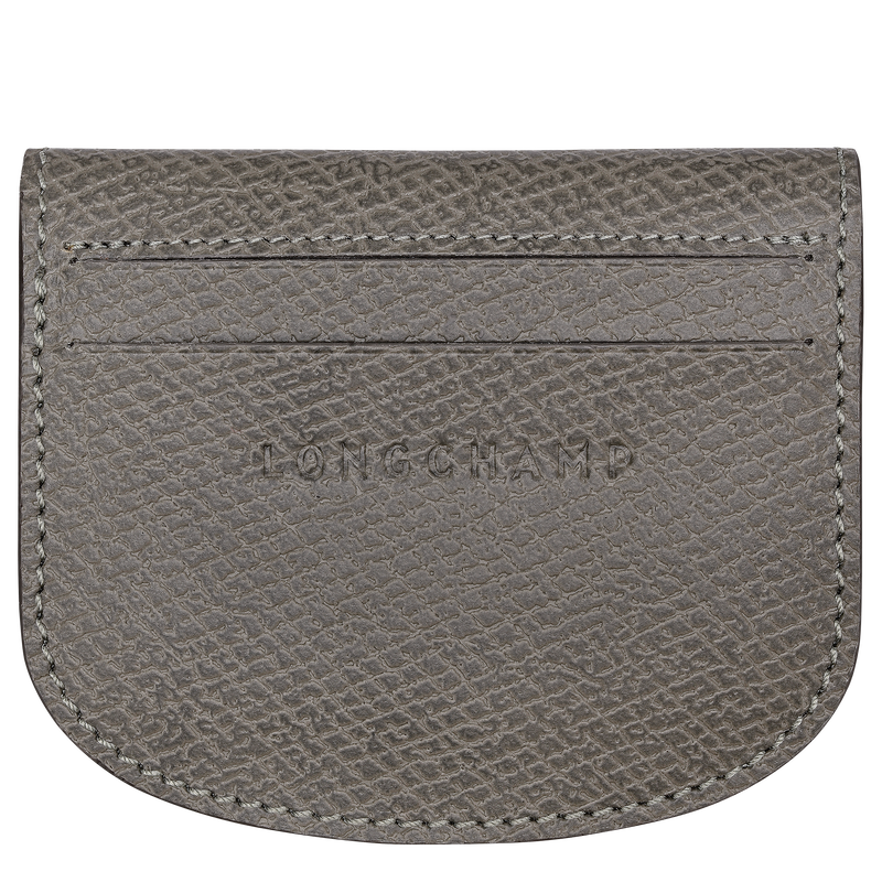 Porta-cart&otilde;es &Eacute;pure , Pele - Cinzento claro  - Vista 2 de  3