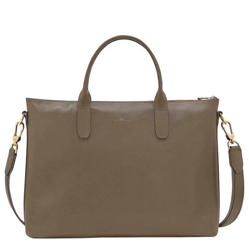 Le Foulonné S Briefcase , Caper - Leather  - View 4 of  5