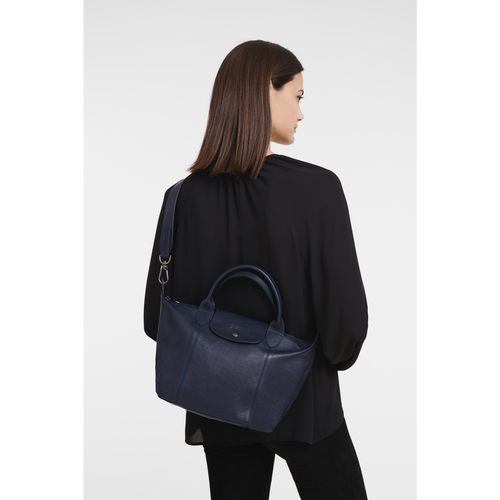 トップハンドルバッグ S ル プリアージュ キュイール ネイビー L ロンシャン Jp