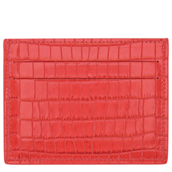 Porta-cart&otilde;es Longchamp Pocket , Pele - Vermelho