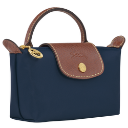 Longchamp Le Pliage Original Mini Pouch with Handle Cobalt Blue Recycled  Canvas