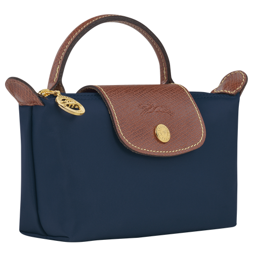Le Pliage Original Pouch with handle Navy - Recycled canvas (34175089P68)