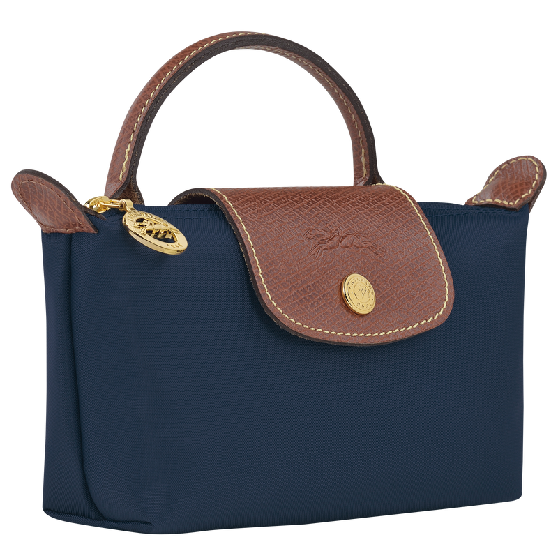 Le Pliage 原創系列 附提把的小袋子 , 海軍藍 - 再生帆布  - 查看 3 5
