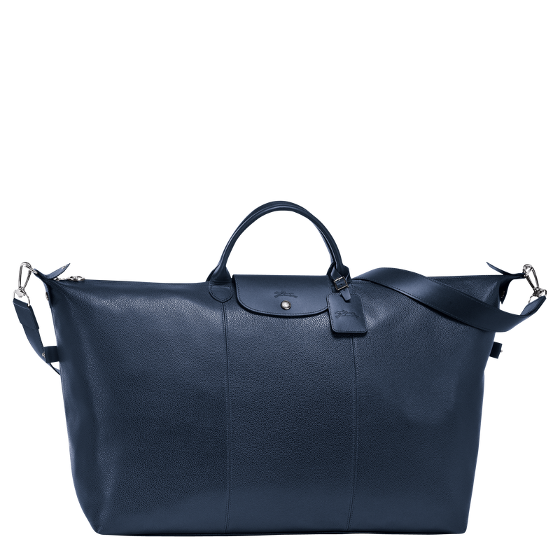 Le Foulonné Bolsa de viaje S , Cuero - Azul Oscuro  - Vista 1 de 4