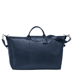 Le Foulonné S Travel bag , Navy - Leather