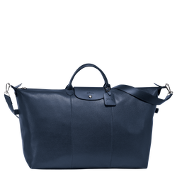 Le Foulonné Bolsa de viaje S , Cuero - Azul Oscuro