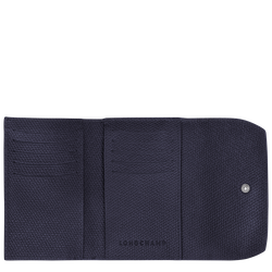 Brieftasche im Kompaktformat Roseau , Leder - Heidelbeere