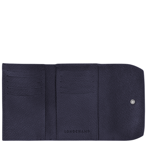Brieftasche im Kompaktformat Roseau , Leder - Heidelbeere - Ansicht 2 von 2