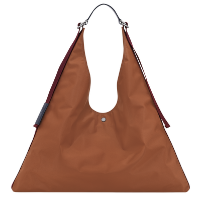 Sac port&eacute; &eacute;paule Re-Play , Toile - Acide/Cognac