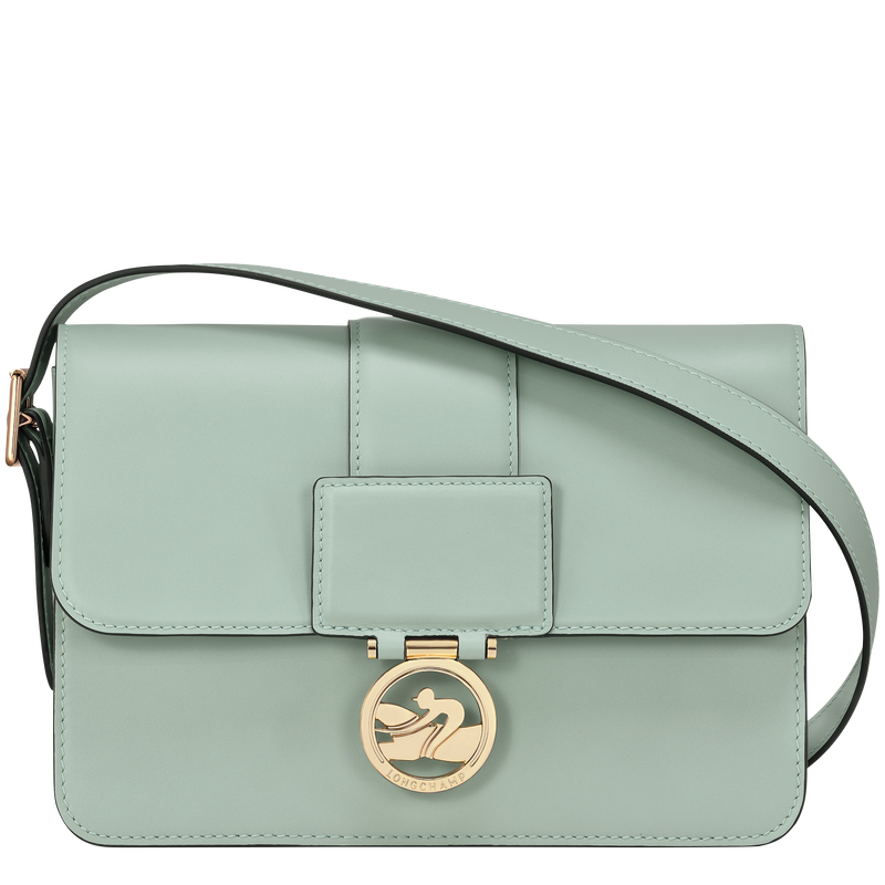 Box-Trot M Crossbody bag , Green-gray - Leather  - View 1 of  6