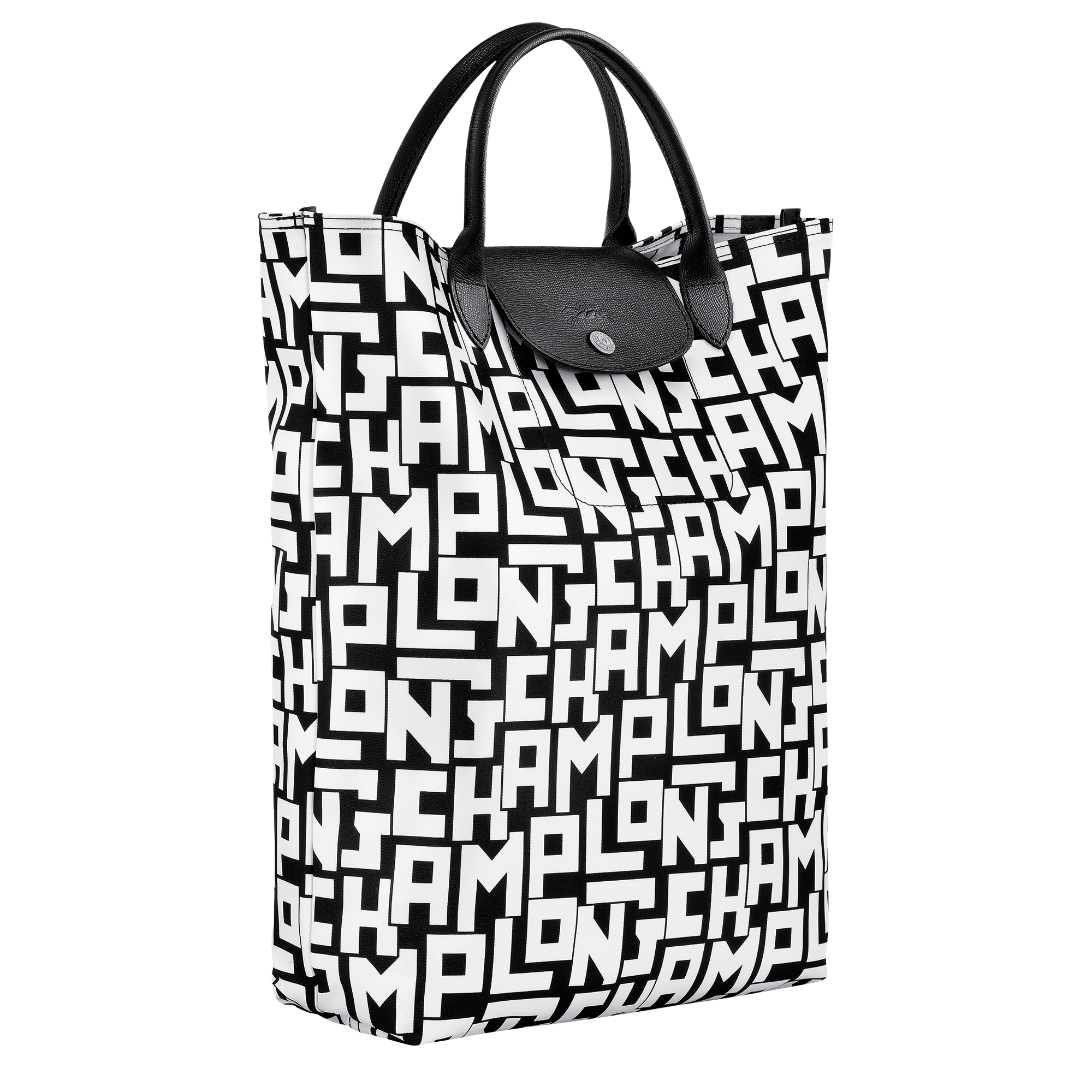 Le Pliage LGP Shopper M, Schwarz/Weiss