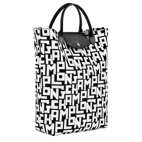 Shopper M Le Pliage LGP , Canvas - Schwarz/Weiss - Ansicht 3 von 4