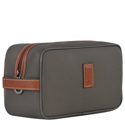 Boxford Toiletry case Brown - Recycled canvas | Longchamp US