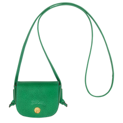 Épure Coin purse with leather lace , Green - Leather