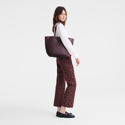 Essential L Tote bag , Eggplant - Leather