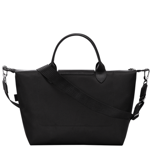 Le Pliage Energy L Handbag , Black - Recycled canvas - View 3 of  5