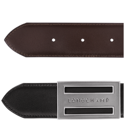 Herrengürtel Delta Box , Leder - Schwarz/Mokka