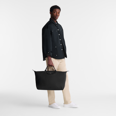 Sac de voyage L Le Pliage Xtra , Cuir - Noir