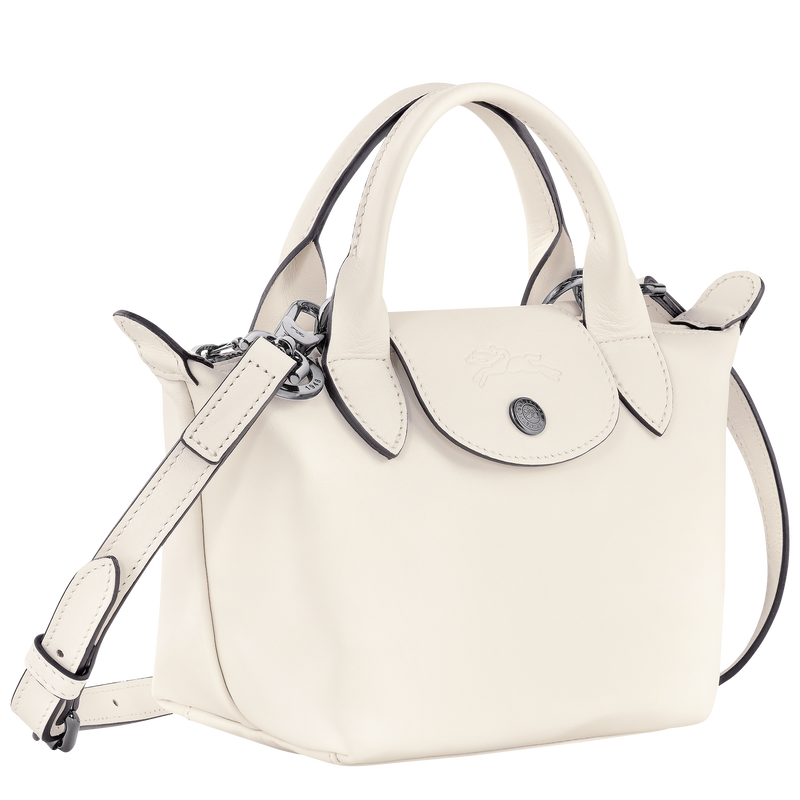 Le Pliage Xtra XS Handbag , Ecru - Leather  - View 3 of  6