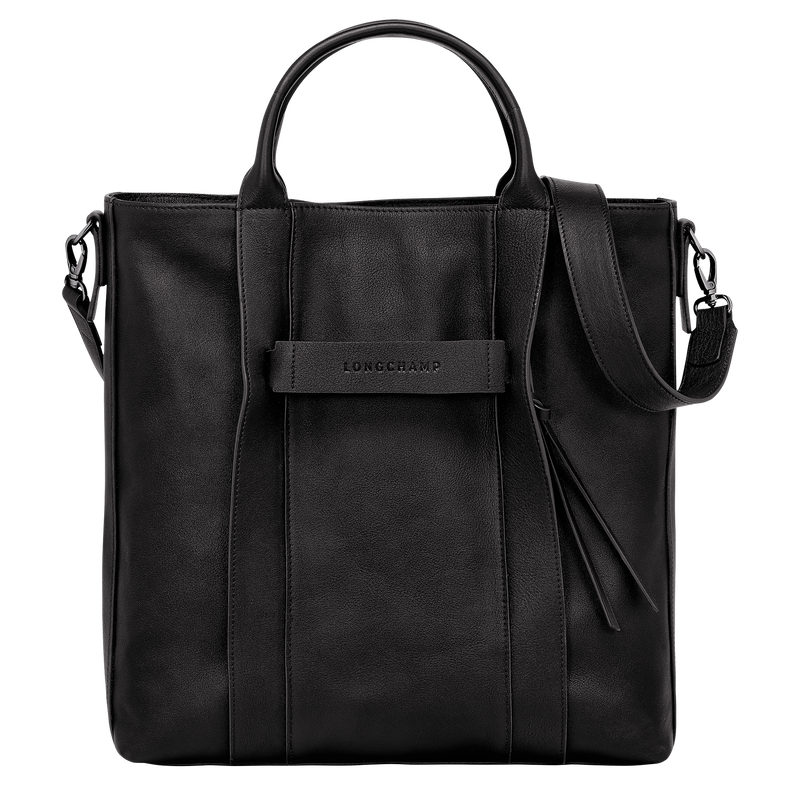 Longchamp 3D Shopper L , Zwart - Leder  - Weergave 1 van  5