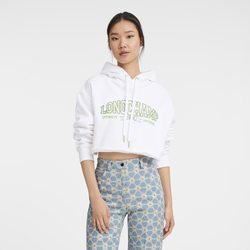Hoodie , White - Knit