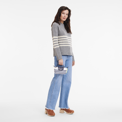 Le Pliage Collection Pouch , Navy/White - Canvas
