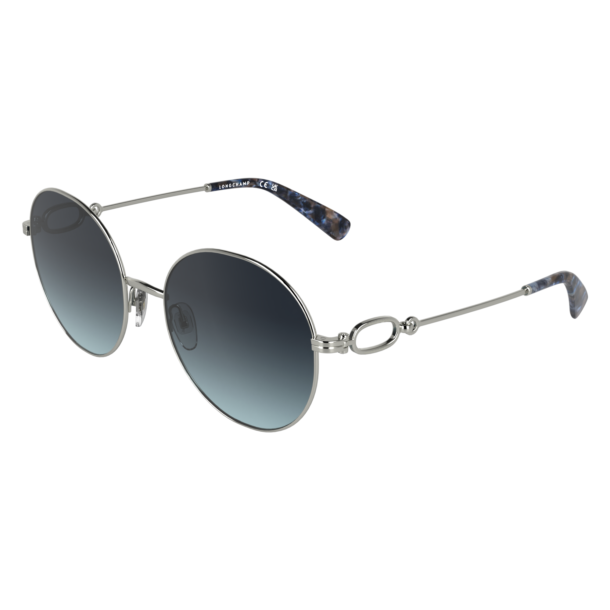 null Sunglasses, Silver/Blue gradient