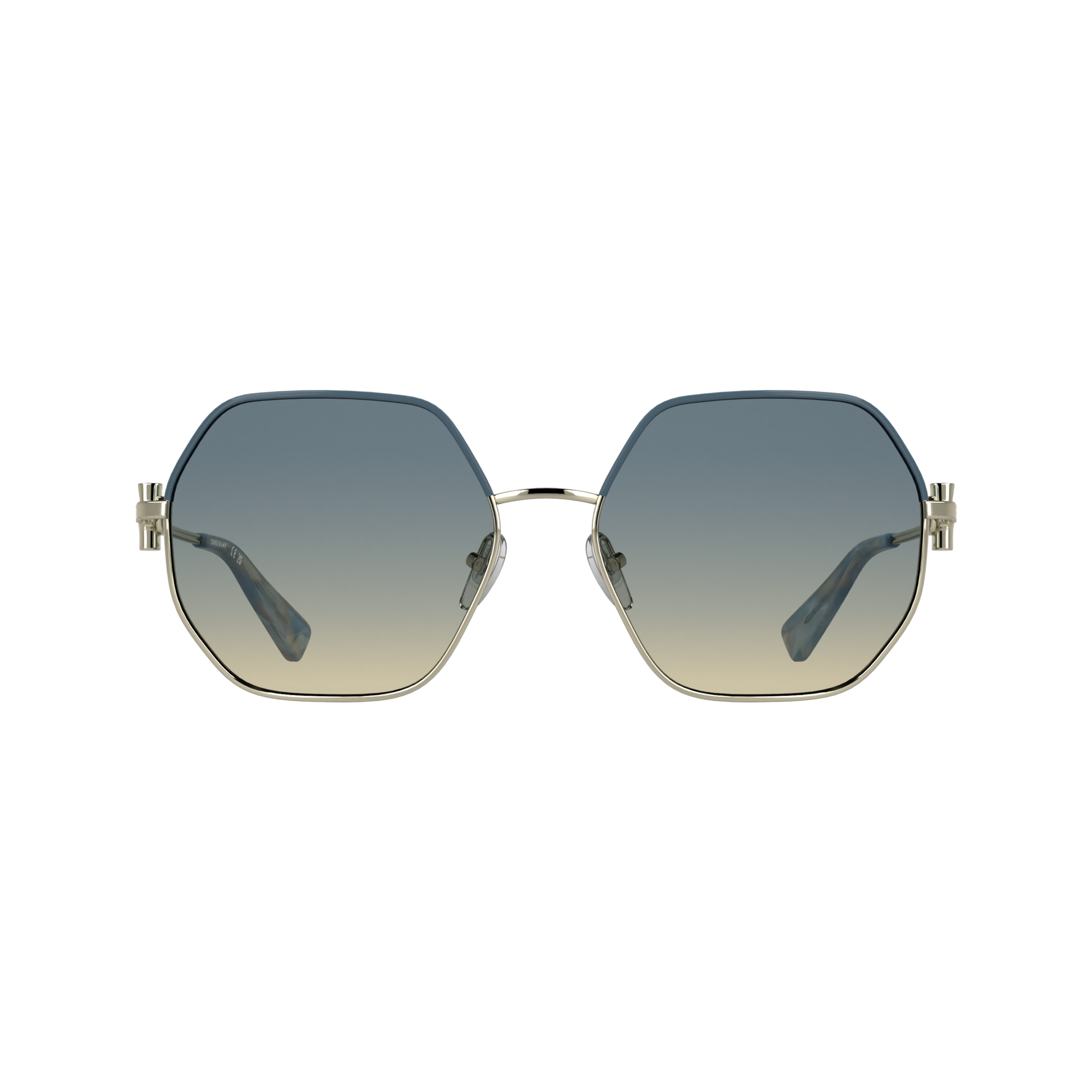 null Sunglasses, Gold/Blue