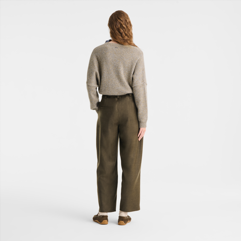 Pantalones , Franela - Verde Oliva  - Vista 5 de 5
