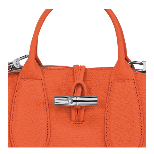 Le Roseau S Handbag , Orange - Leather - View 7 of  7