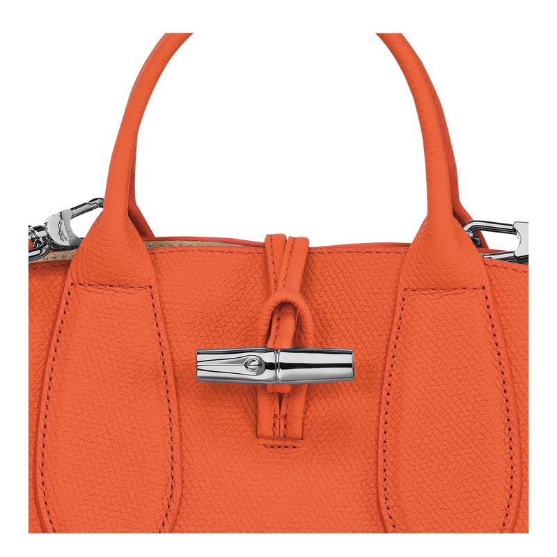 Le Roseau S Handbag , Orange - Leather  - View 7 of  7