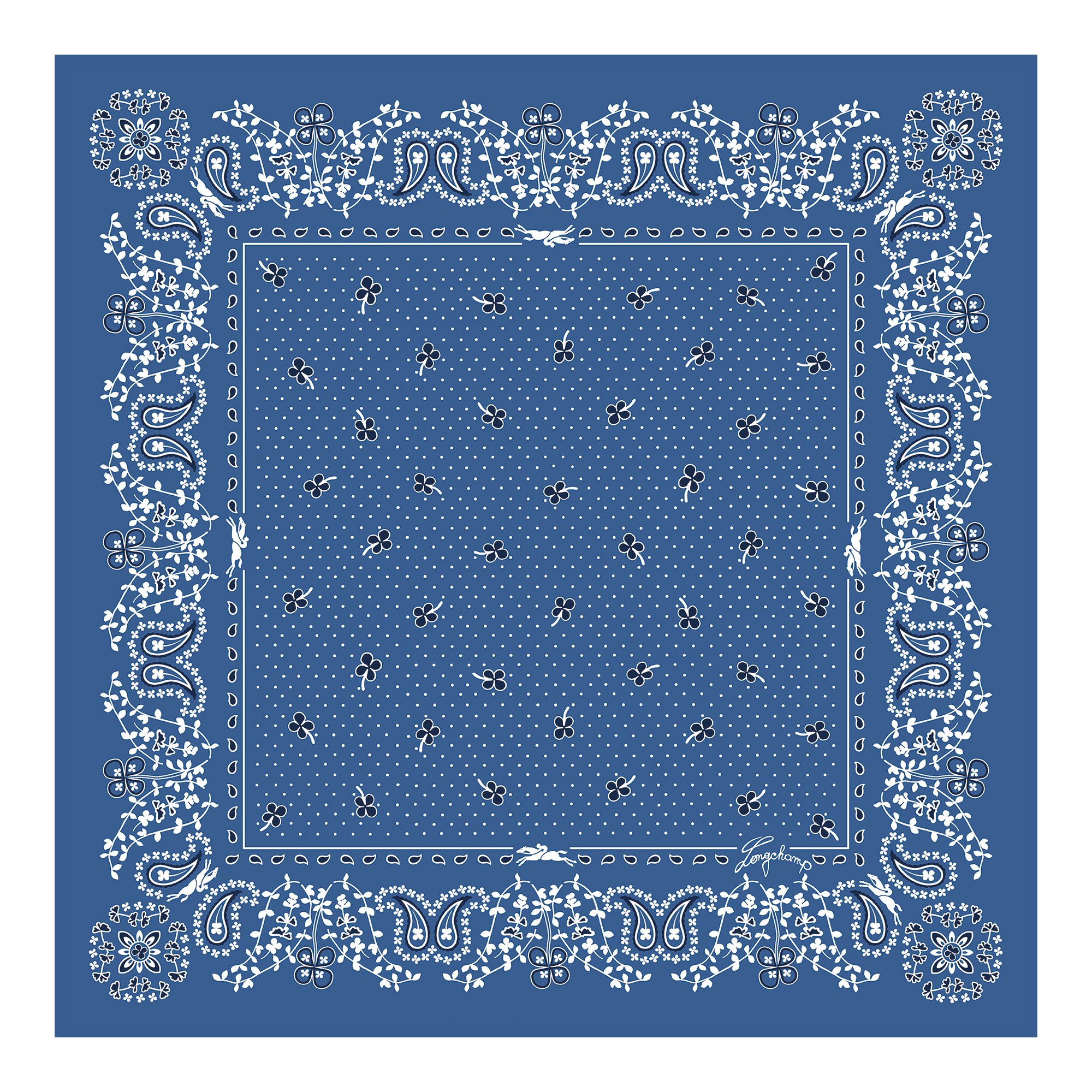 Silk scarf 50, Atlantic - View 1 of
2 - zoom in French Bandana Silk scarf 50, Atlantic