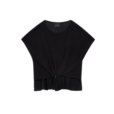 Top , Black - Crepe jersey