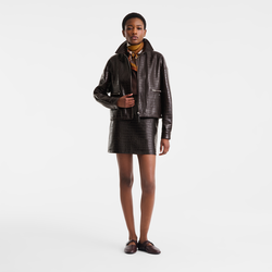Jacket , Mocha - Leather