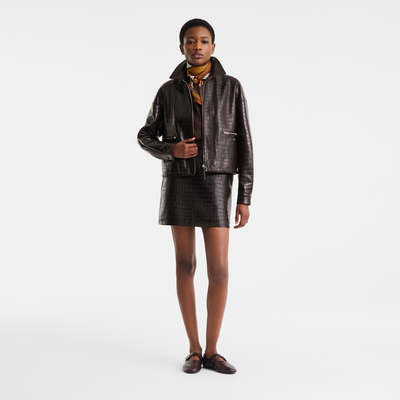 Blouson , Cuir - Moka