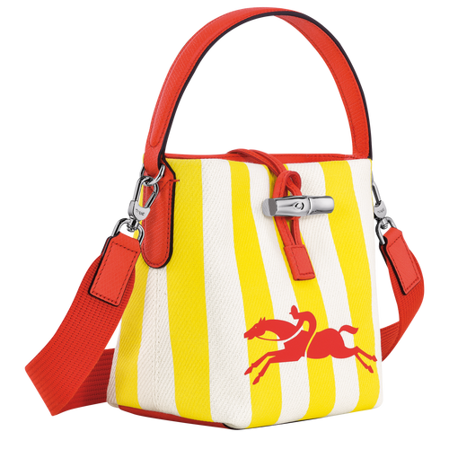 Roseau Essential Bucket bag XS, Yellow/White