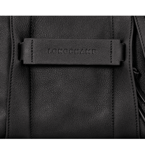 Sac bandoulière S Longchamp 3D , Cuir - Noir - Vue 6 de 6