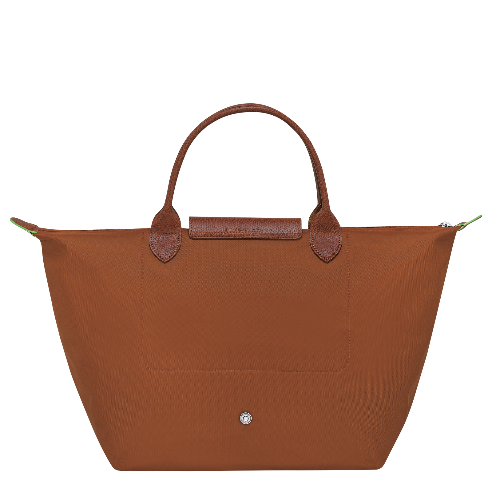 Le Pliage Green M Handbag Cognac Recycled canvas Longchamp US