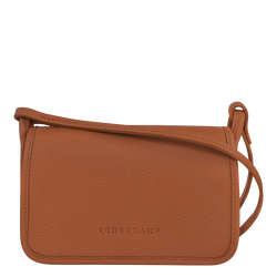Le Foulonné 系列 鍊帶錢包 , 淡紅褐色 - 皮革
