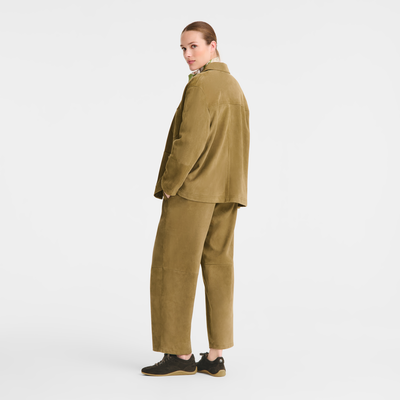 Veste , Cuir - Olive