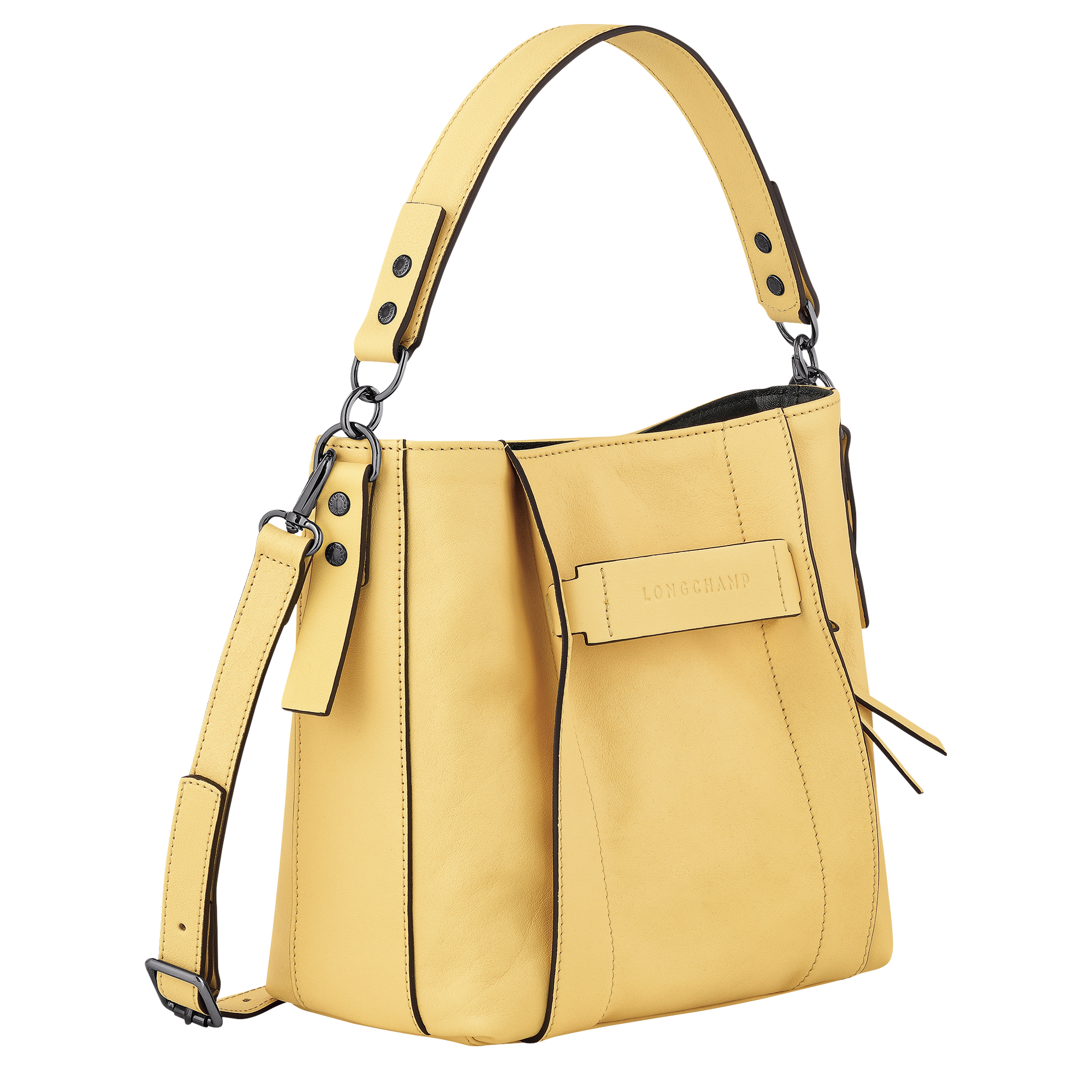 Longchamp 3D 斜背袋 S, 小麥白