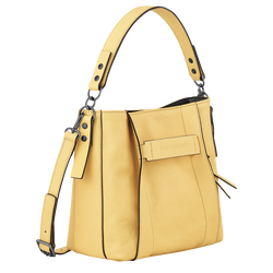 Longchamp 3D 斜背袋 S, 小麥白