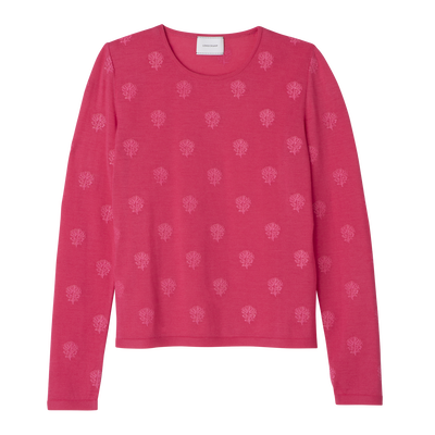null Round neck sweater, Pink