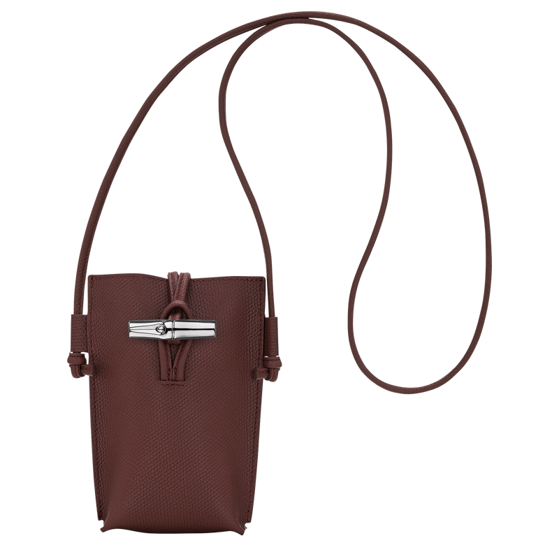 Le Roseau Phone case , Burgundy - Leather  - View 1 of  4