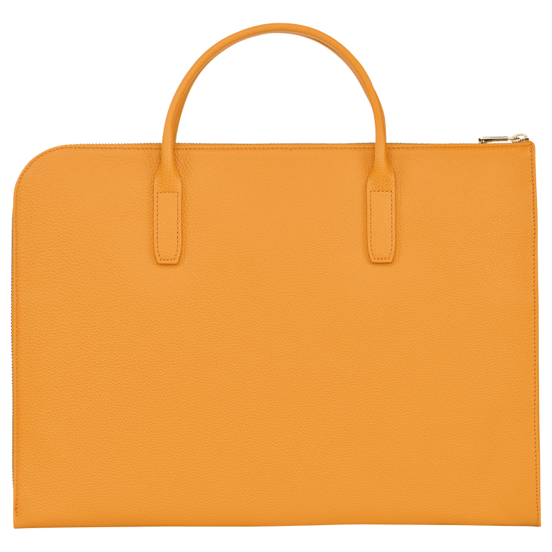Le Foulonné S Briefcase , Apricot - Leather  - View 4 of  5