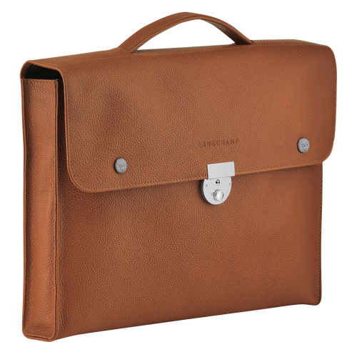 Le Foulonné S Briefcase , Caramel - Leather - View 3 of  5