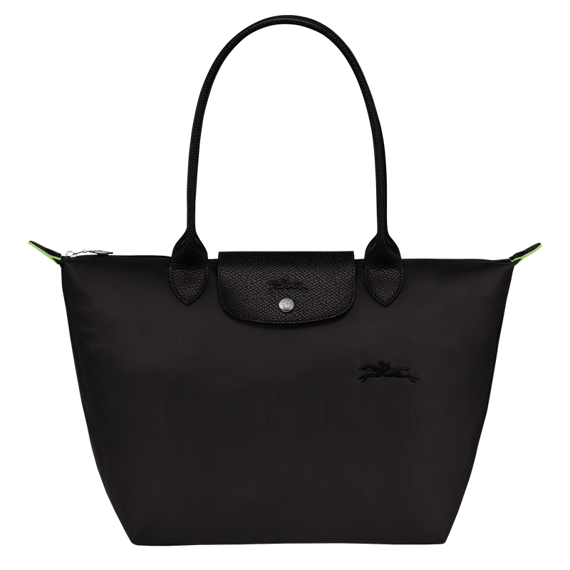 Le Pliage Green M Tote bag , Black - Recycled canvas  - View 1 of  6