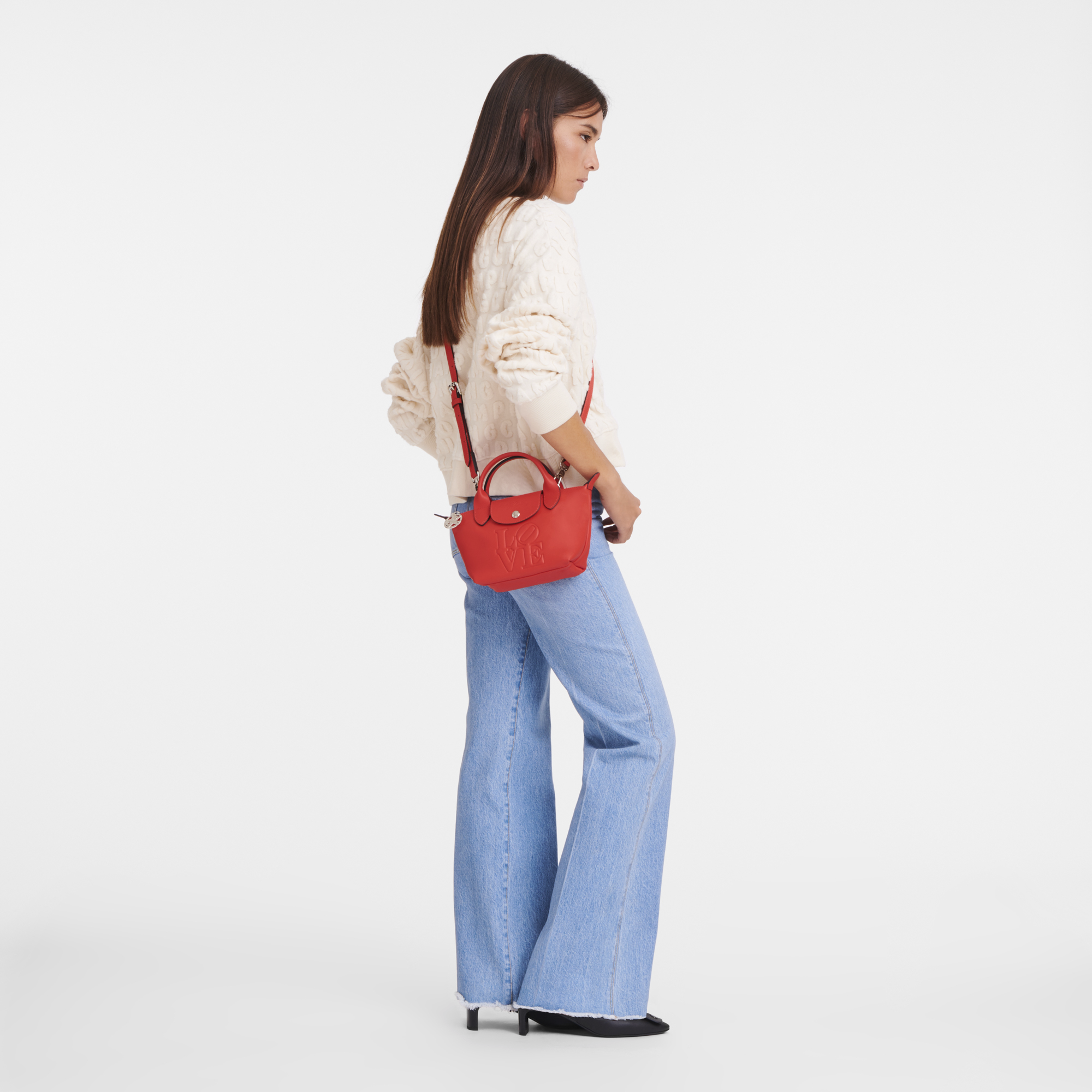 Longchamp x Robert Indiana Handbag XS, Red