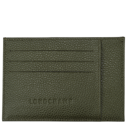 Le Foulonné Card holder , Khaki - Leather